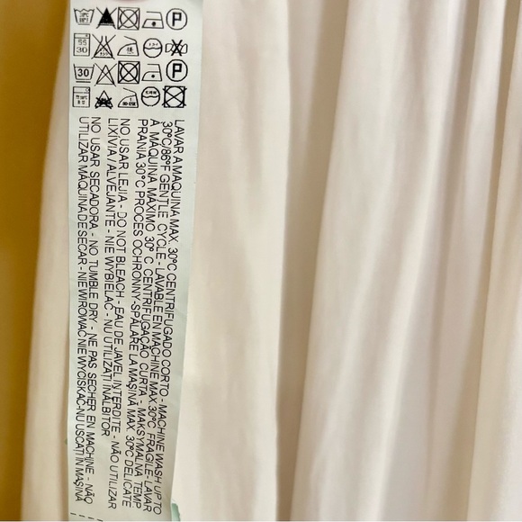 Zara| Flowing White Hi-Low Boho Pull-on Lightweight Maxi Skirt Sz S - Picture 5 of 5